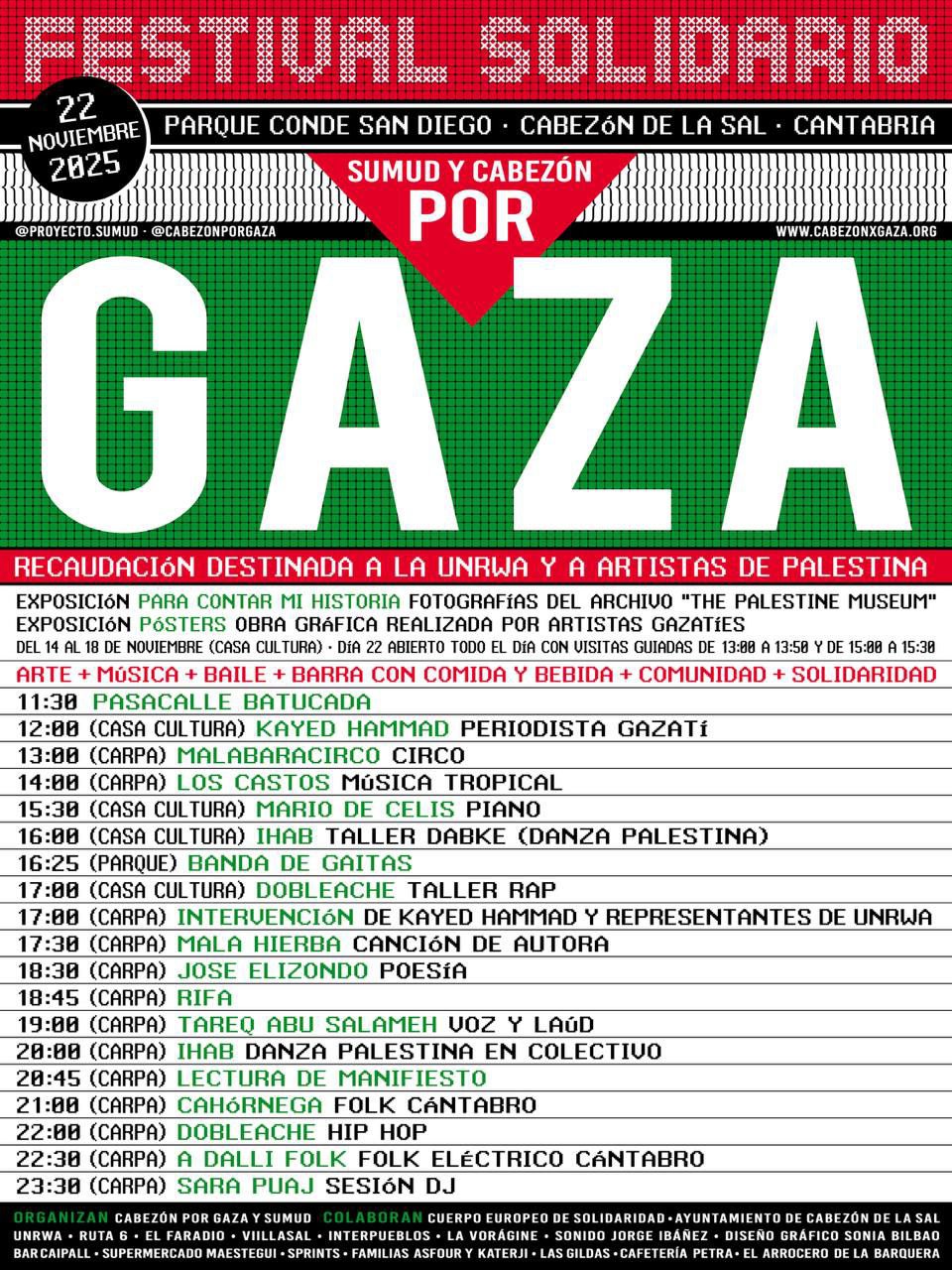 Festival Solidario, SUMUD y Cabezón por Gaza